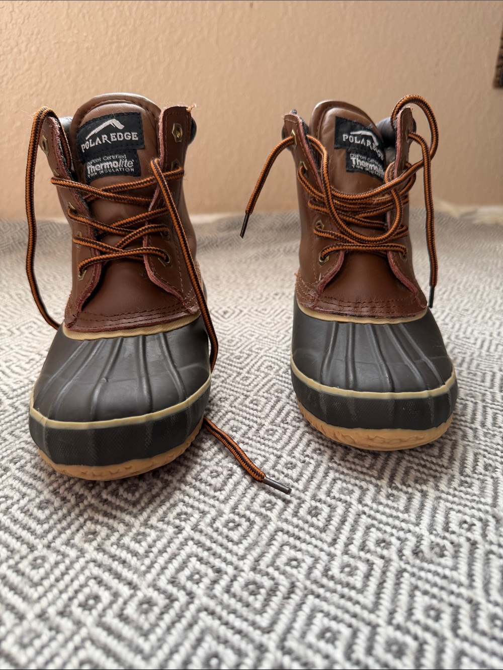 Kids Brown Waterproof Rain & Snow Boots - Picture 12 of 14